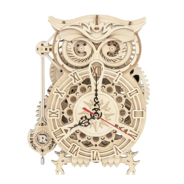 Puzzle 3D en bois - Horloge en Hibou